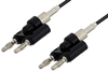Banana Plug to Banana Plug Cable 12 Inch Length Using RG174 Coax - PE34595-12 - Pasternack