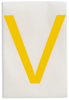 Brady Toughstripe B-514 Yellow Indoor Polyester Letter Label - 6 in Width - 8 in Height - 8 in Character Height - Printed Msg = V - 121822 - 754473-71055 - R. S. Hughes Company, Inc.