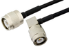 TNC Male to TNC Male Right Angle Semi-Flexible Precision Cable 6 Inch Length Using PE-SR402FLJ Coax, LF Solder, RoHS - PE39495-6 - Pasternack