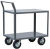Akro-Mils 1200 lb Gray Powder Coated Steel 13 ga Heavy Duty Shelf Cart - Swayback Handle - 33 1/2 in Height - 8 in Pneumatic Casters - Lid Not Included - R1S8FP23060 - R1S8FP23060 - R. S. Hughes Company, Inc.
