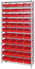 Open Wire Shelving, 12Shelves, 44Bin/red; Shelving Unit Type Quantum Storage - 44AC8083 - Newark, An Avnet Company