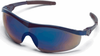 Crews Storm Safety Glasses with Navy Frame and Blue Mirror - ST128 - Safety Glasses USA