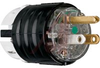 Plug,EHU Hospital Grade,15A,125V,2 Pole,3 Wire Ground,NEMA:5-15P,Black and Clear - 70050651 - Allied Electronics, Inc.