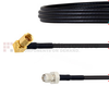 SMA Female to RA SSMC Plug Cable LMR-100 Coax in 6 Inch - FMCA1486-6 - Fairview Microwave Inc.
