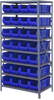 Open Shelving, 8Shelves, 28Bins, Blue; Shelving Unit Type Quantum Storage - 44AC9273 - Newark, An Avnet Company