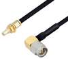 SMA Male Right Angle to SSMC Jack Bulkhead Cable 36 Inch Length Using PE-SR405FLJ Coax - PE3C4447-36 - Pasternack