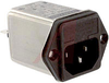 Power Entry Module; 250 VAC (Max.); 6 A; 190 muA/Phase (Max.); Horizontal; Screw - 70027452 - Allied Electronics, Inc.