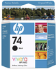 HP 74 CB335WN OEM Black Ink - 102006621 - LaserCycle