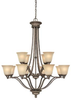 3412CS-287 Large Chandeliers-Glass Shade - 431461 - Capital Lighting, Inc.