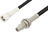 SMC Plug to SMC Jack Bulkhead Cable 72 Inch Length Using RG174 Coax - PE33580-72 - Pasternack