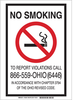 Ohio No Smoking Sign - 103490 - Brady Corporation