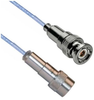 Vacuum Rated TVAC Twinaxial High Temp PFA jacket 78 Ohm TRB 3 Slot Crimp Plug to TCS Threaded Crimp Plug Pin .129