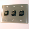HAVE 3Gang Stainless Wallplate 3BG XLRF - HAVWP3001XLRFBG3 - HAVE, Inc.