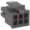 Connector, Soft Shell; Nylon; Receptacle; Black; 6; Dual; 0.118 in.; UL 94V-0 - 70082730 - Allied Electronics, Inc.