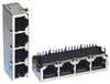 Cat3/cat4 Rj45 Modular Jack, 8 Position, 4Port; Modular Connector Type Molex -- 57H0014