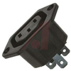 AC Female Power Inlet Connector,Flange,120/250VAC,15A(UL/CSA),10A(VDE),UL94V-0 - 70186041 - Allied Electronics, Inc.