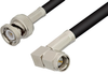 SMA Male Right Angle to BNC Male Cable 6 Inch Length Using RG58 Coax - PE3850-6 - Pasternack