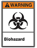 ANSI Sign, Warning-Biohazard, 14