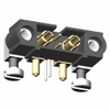 1+2+1 Pos. Male Plug Signal+Power Right-Angle THT Connector, Slotted Board Mount -- M80-5L10222M5-01-333-01-333 - Image