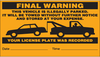 Flourescent Warning Labels - 103662 - Brady Corporation