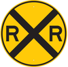 Brady B-959 Aluminum Circle Yellow Railroad Sign - 30 in Width x 30 in Height - 94307 - 754476-94307 - R. S. Hughes Company, Inc.