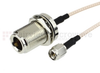 SMA Male (Plug) to N Female (Jack) Bulkhead Cable RG-316 Coax Up To 2 GHz, 1.35 VSWR in 48 Inch - FMC0211315-48 - Fairview Microwave Inc.