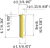 Louver Type Socket Pins, Acceptable plug: Dia.0.90mm/0.0354