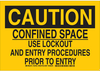Confined Space Sign - 126752 - Brady Corporation