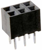 3+3 Pos. Female DIL Vertical Throughboard Conn. - M22-7140342 - Harwin Plc