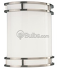 White Acrylic Wall Sconce with Brushed Nickel Finish - P7085-09EBWB - bulbs.com