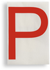 ToughStripe Die-Cut Red Letter P - 121783 - Brady Corporation