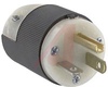Electrical Plug; 20 A; 125 V; Black; 0.230 to 0.720 in.; Nylon; Brass; Brass - 70116461 - Allied Electronics, Inc.