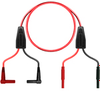 (2) R/A Shrouded Banana-(2) Chuck Ends-Red-6ft -- TC-3006RX/6 - Image