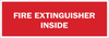Brady B-120 Fiberglass Reinforced Polyester Rectangle Red Fire Equipment Sign - 14 in Width x 5 in Height - TEXT: FIRE EXTINGUISHER INSIDE - 73433 -- 754476-73433 - Image