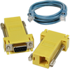 SeaI/O DB9 Female to RJ45 Adapter (RS-485 Pinout) and CAT5 7' Patch Cable (Blue) -- KT121