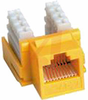 Jack, Keystone; Yellow; For CAT 6 cable - 70121205 - Allied Electronics, Inc.