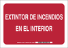Brady B-401 High Impact Polystyrene Rectangle Red Fire Equipment Sign - 10 in Width x 7 in Height - Language Spanish - TEXT: EXTINTOR DE INCENDIOS EN EL INTERIOR - 38777 - 754473-38777 - R. S. Hughes Company, Inc.