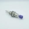 Thermocouple Feedthrough, Type E, 2 Pairs, Miniature Connectors, 1.0″ Baseplate Bolt - A0785-4-BP - MPF Products, INC.