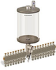 Levelux Clear View Multiple Feed Electro Lubricator, 1/2 gal Acrylic Reservoir, 17 Feeds, 1/4” OD Tube Outlets, 120V/60Hz - B5177-064AB1712061W - Oil-Rite Corp.
