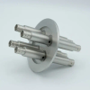 BNC Coaxial Feedthrough, 4 Pins, Grounded Shield, Double-Ended, 2.95″ QF / KF Flange - A7111-1-QF - MPF Products, INC.