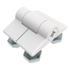 Adjustable Torque Hinge, Sy mmetric Torque, Small Size, Acetal Copolymer, Natural, White -- E6-10-101-30 - Image