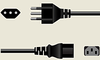 Italian Detachable Power Cord -- A7305 - Image