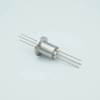Power Feedthrough, 1000 Volts, 1 Amp, 4 Pins, 0.050″ Stainless Steel Conductors, 1.18″ QF / KF Flange - A0499-2-QF - MPF Products, INC.