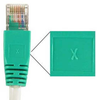 50ft CAT5E Shielded Crossover Cable Gray Wire/Green Boot - CAT5-STP-X050 - SFCable.com