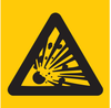 Brady B-302 Polyester Square Yellow Chemical, Biohazard, Hazardous & Flammable Material Sign - 10 in Width x 10 in Height - Laminated - 88500 - 754476-88500 - R. S. Hughes Company, Inc.