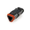 Amphenol Sine Systems AT06-3S-SR01BLK 3-Way AT Connector Plug with Strain Relief End cap - 39305 - Waytek, Inc.