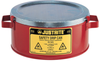 Justrite Red Steel 1 gal Safety Can - 4 1/2 in Height - 9 3/8 in Overall Diameter - 697841-00316 - 697841-00316 - R. S. Hughes Company, Inc.