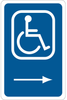 Brady B-959 Aluminum Rectangle Blue Disabled Parking & Building Access Sign - 12 in Width x 18 in Height - 91351 - 754476-91351 - R. S. Hughes Company, Inc.
