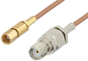 SMA Female to SSMC Plug Cable 24 Inch Length Using RG178 Coax - PE3C4393-24 - Pasternack