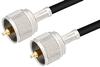 UHF Male to UHF Sexless Cable 24 Inch Length Using PE-C240 Coax - PE38157-24 - Pasternack